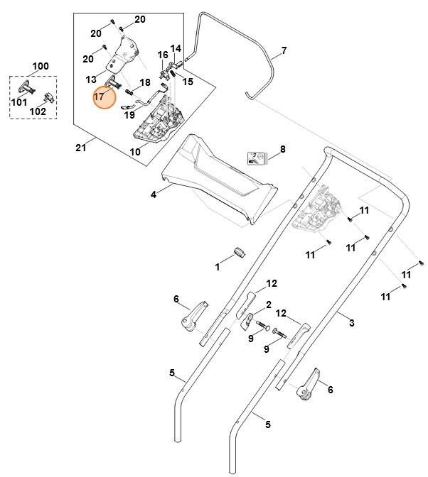 Przycisk, Stihl 63384350205