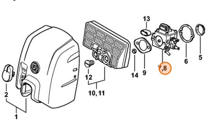 Gaźnik HD-18D, Stihl 11271200604
