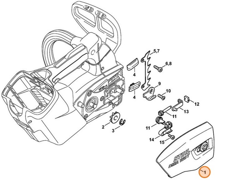 Pokrywa koła napędu łańcucha, Stihl 12526401700