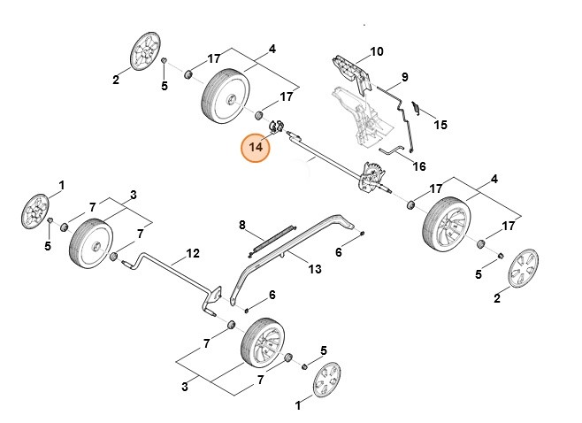 Mocowanie osi, Stihl WA407041200