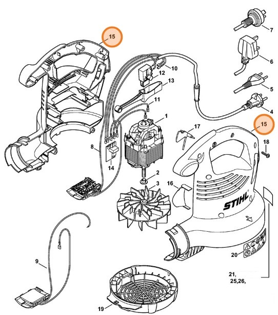 Obudowa dmuchawy, Stihl 48117004126