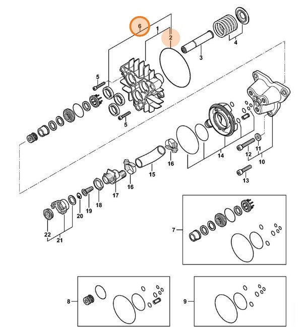 Zestaw uszczelek - tłok, Stihl 47800071002