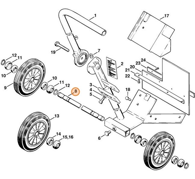 Oś, Stihl 42017110903