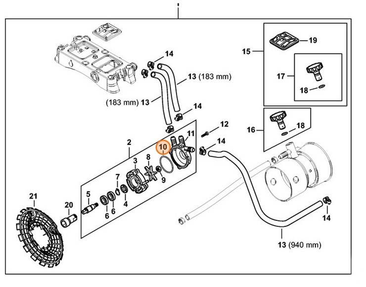Okrągły pierścień uszczelniający 48x3,5, Stihl 96459458126