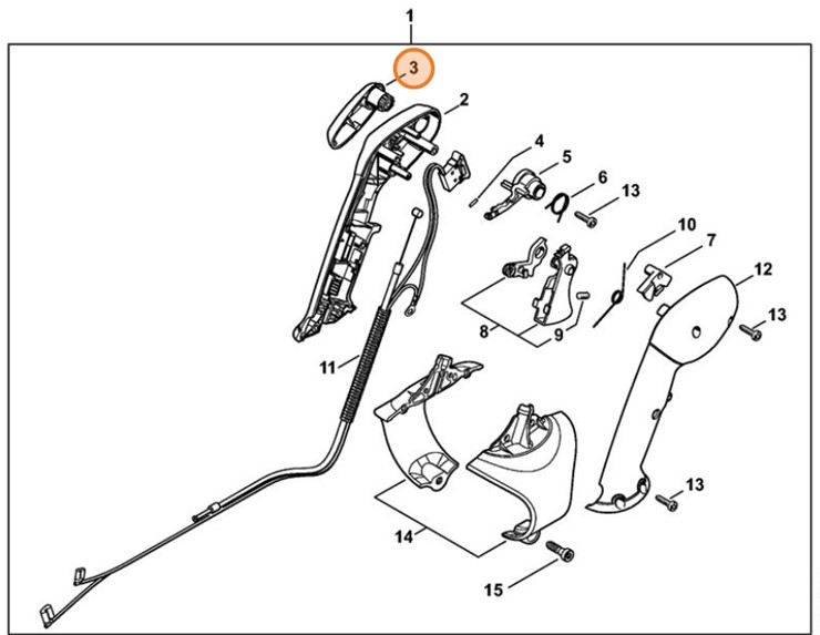 Dźwignia nastawcza, Stihl 42821822900