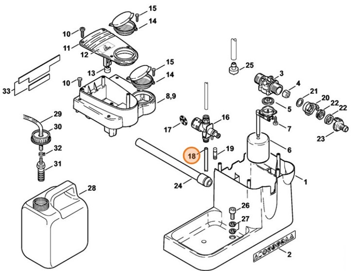 Przewód paliwowy 4x1 mm x 1 m, Stihl 47525231300