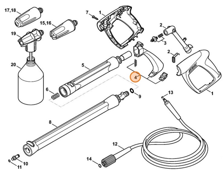 Dźwignia, Stihl 47875001500
