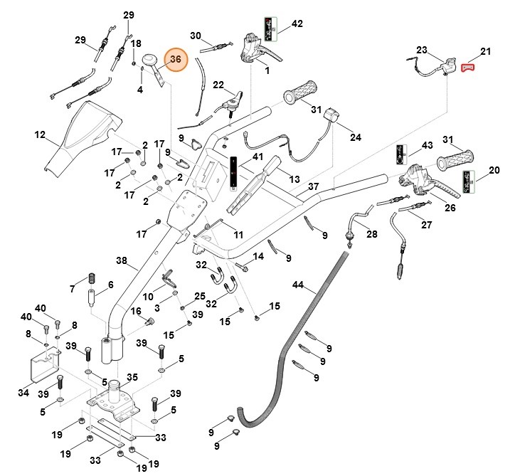 Dźwignia włączająca, Stihl 62517403400