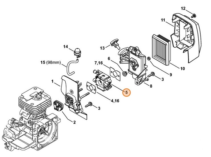 Gaźnik 4134/28, Stihl 41341200628