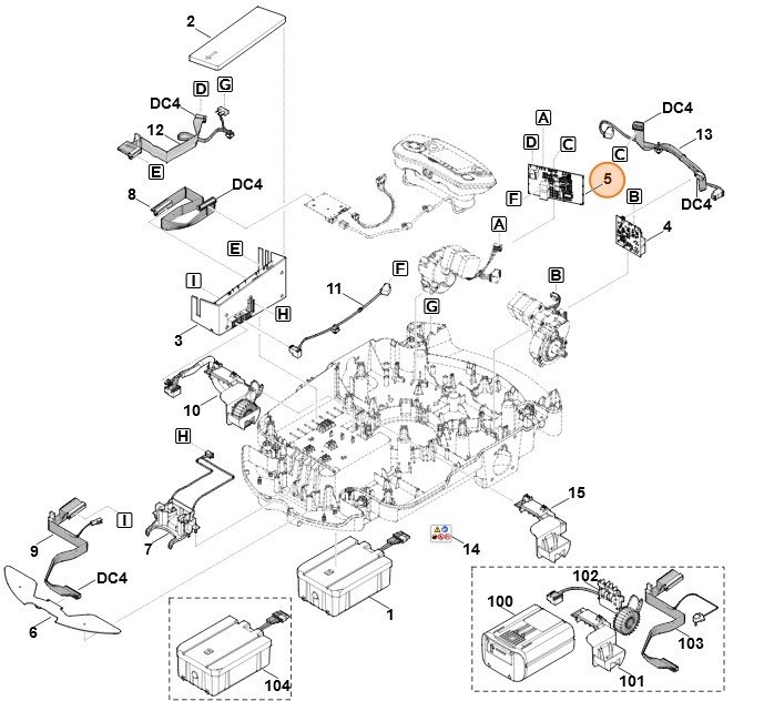 Płytka drukowana (napęd str. prawa), Stihl 63094305268