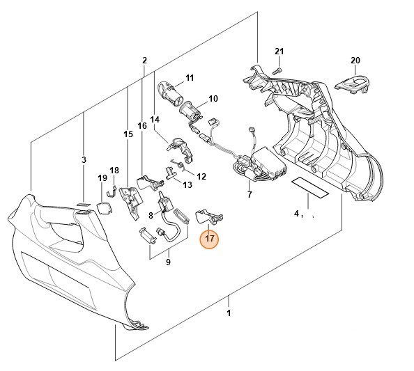 Dźwignia przełącznika, Stihl 48664352400