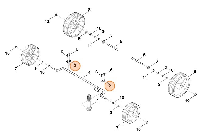 Uchwyt osi, Stihl 62917041200