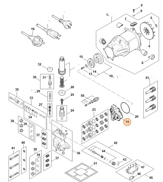 Korpus pompy RE150/170, Stihl RE016470403