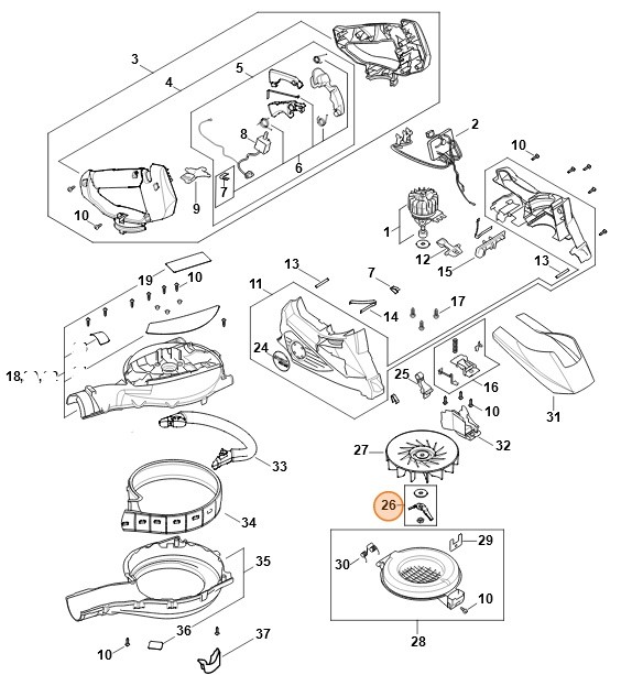Zestaw noży rozdrabniających, Stihl SA027700900