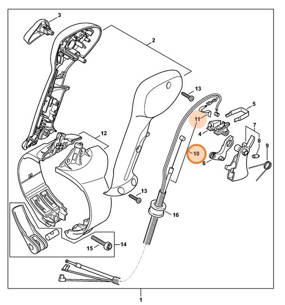 Linka gazu, Stihl 42821801107