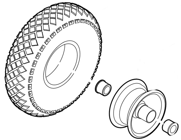 Koło kompl., Stihl 60127000400