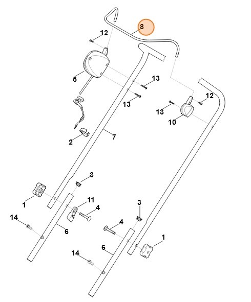 Dźwignia włączająca, Stihl 63207640200