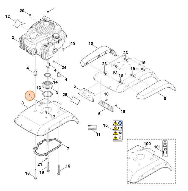 Tulejka ochronna 22,5/28/2, Stihl 62419890605