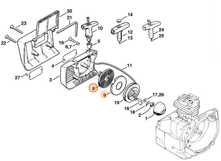 Sprężyna powrotna, Stihl 41161900600