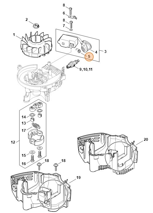Sprężyna ramieniowa, Stihl 00009980618