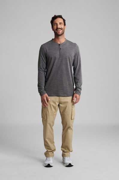 Koszulka z długim rękawem zielona HENLEY, 04213009448, 04213009452, 04213009456, 04213009460, 04213009464, 04213009468