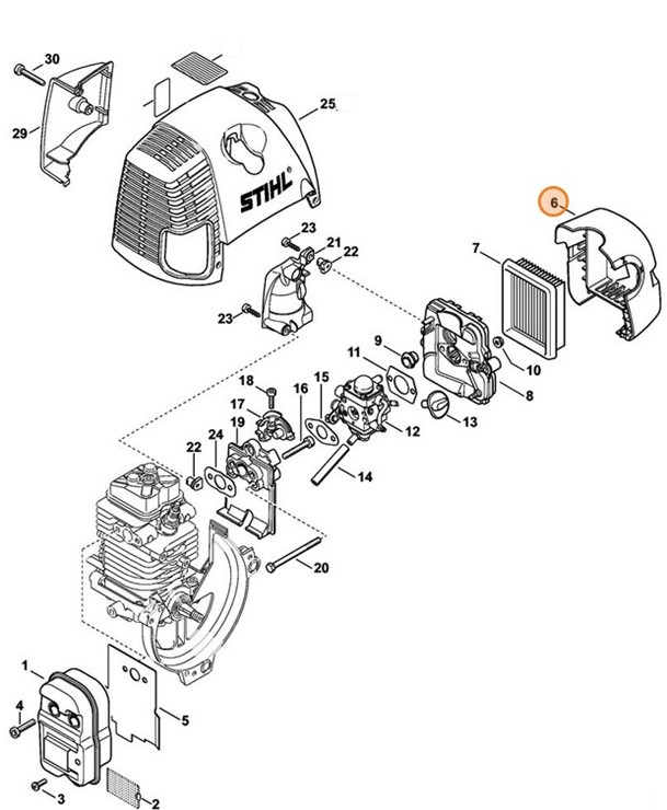 Pokrywa filtra, Stihl 41801401005