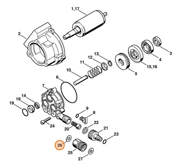 Okrągły pierścień uszczelniający 12,5x1,8, Stihl 96459457542