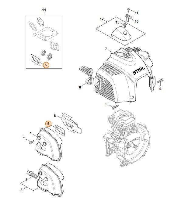 Uszczelka tłumika wydechu spalin, 41471490601