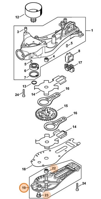 Pokrywa przekładni, Stihl 42376405806