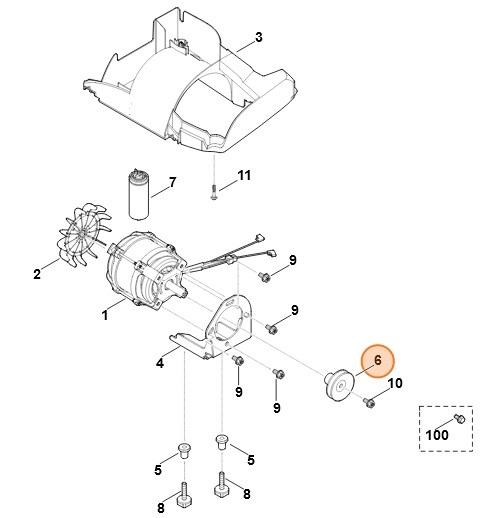 Koło paska klinowego, Stihl 62907041005