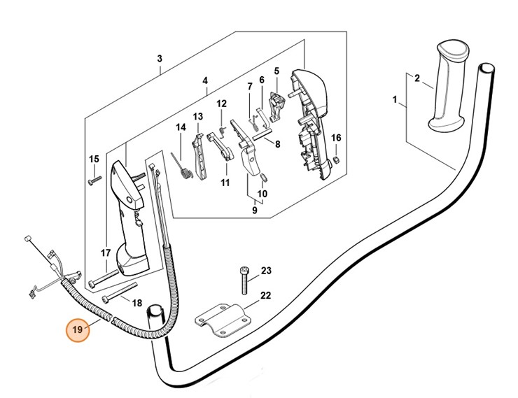 Linka gazu, Stihl 41801801113
