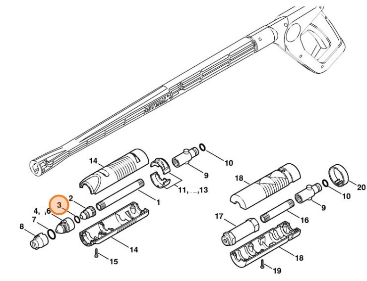 Okrągły pierścień uszczelniający 11,1x1,6, Stihl 96459457532