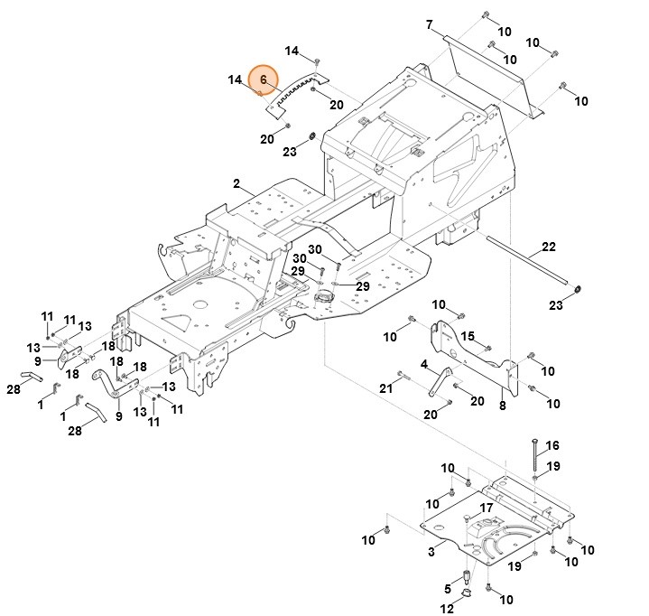 Blacha zapadkowa, Stihl 61657039500