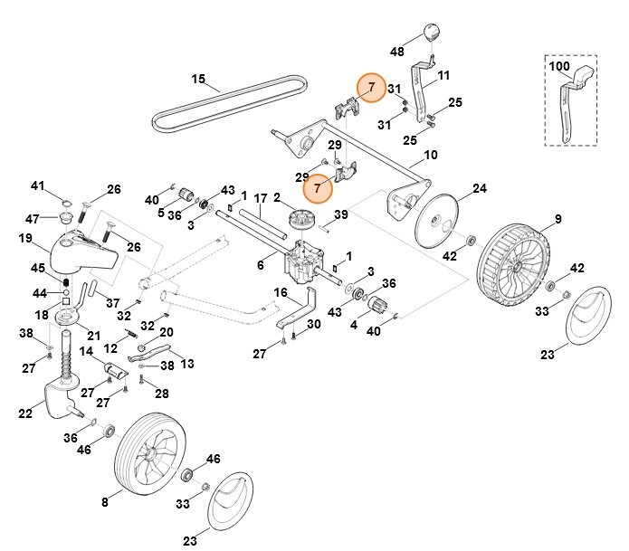 Uchwyt osi, Stihl 63367041210