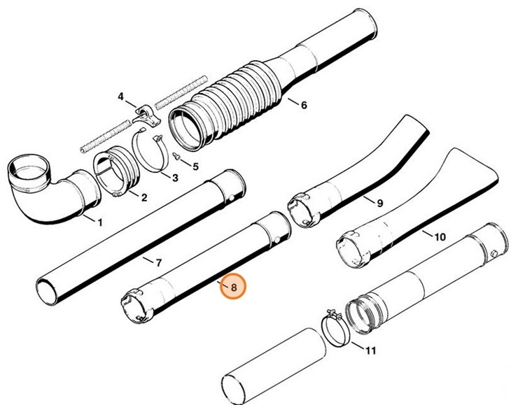 Rura dmuchawy Ø 67 mm, Stihl 42037083400