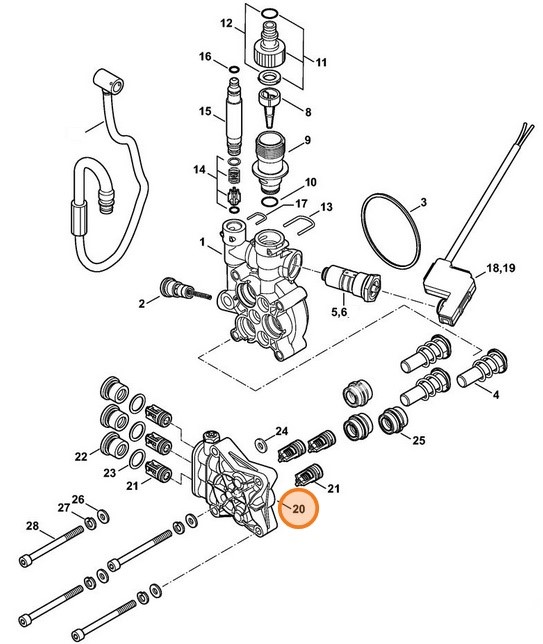 Blok zaworowy, Stihl 47767011201
