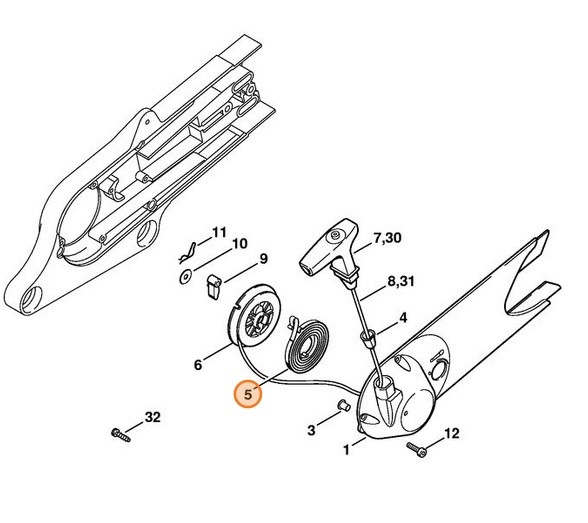 Sprężyna powrotna, Stihl 42231900600