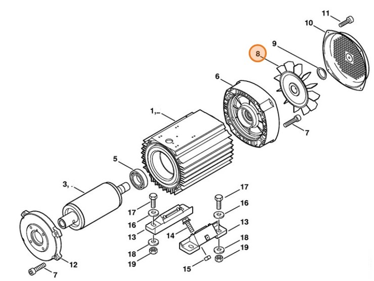 Koło łopatkowe wentylatora, Stihl 47476073000