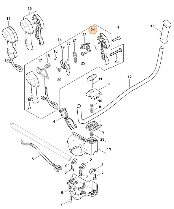 Sprężyna ramieniowa, Stihl 41341824500