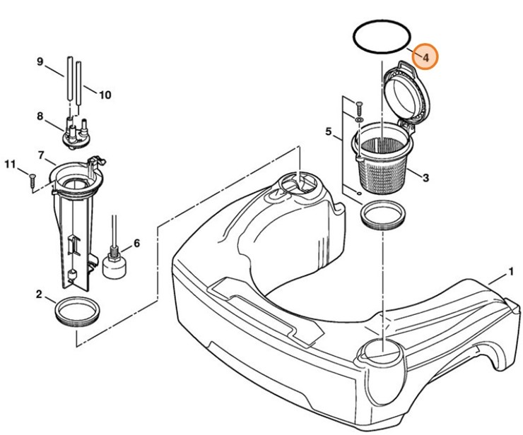 Okrągły pierścień uszczelniający 56x5, Stihl 96459453403