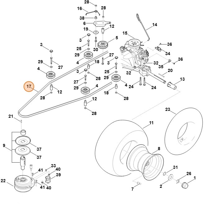Pasek klinowy, Stihl 61657042121
