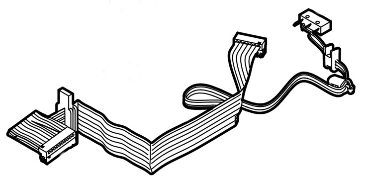 Przewód taśmowy (moduł elektroniczny - płytka drukowana napędu prawego), Stihl 63094403081