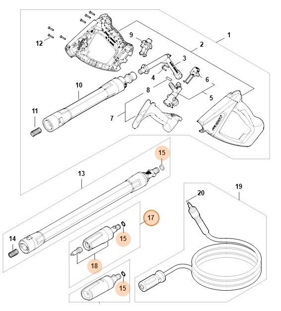 Dysza rotacyjna, Stihl RE015001627