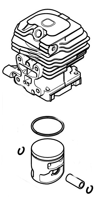 Cylinder z tłokiem Ø 40,5 mm, Stihl 11480201207