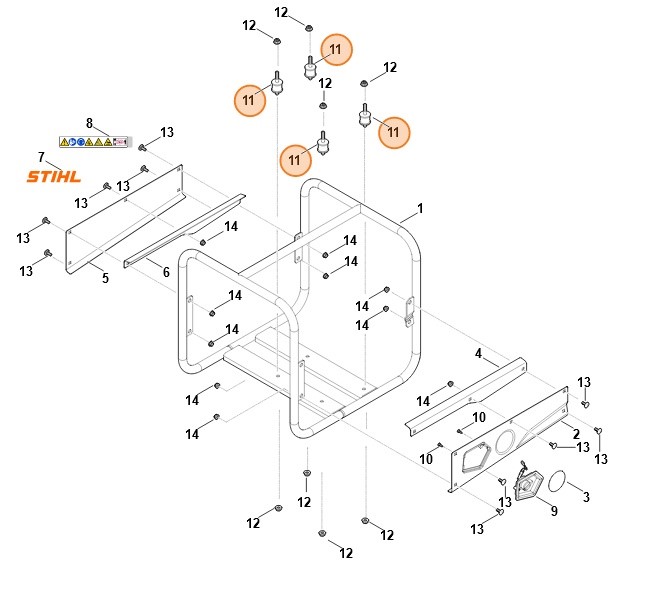 Odbój gumowy, Stihl VB057067000