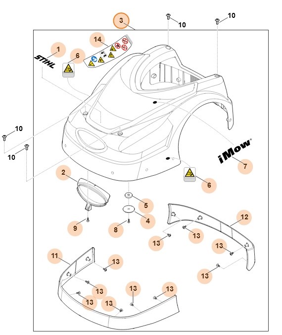 Pokrywa, Stihl 63017802032
