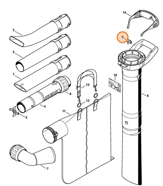 Dźwignia mechanizmu ryglującego, Stihl 48117923700