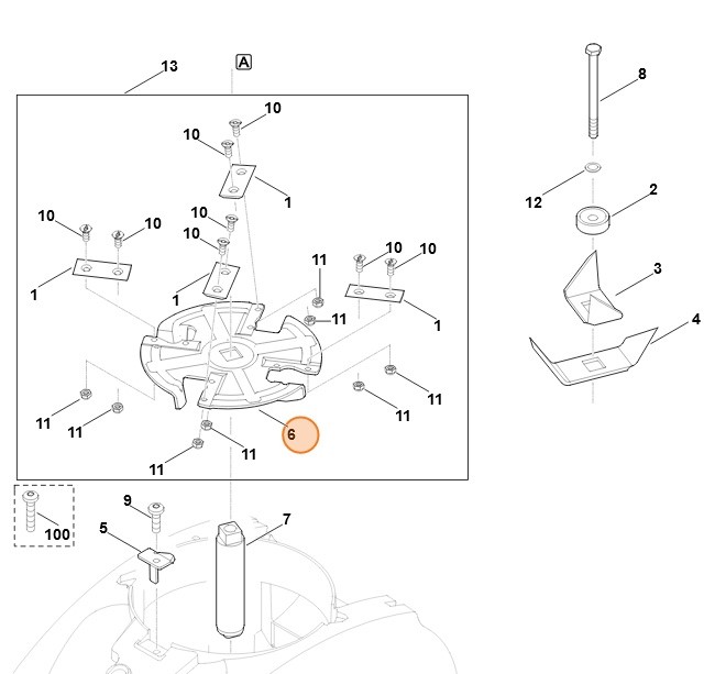 Tarcza noża, Stihl 60127021100