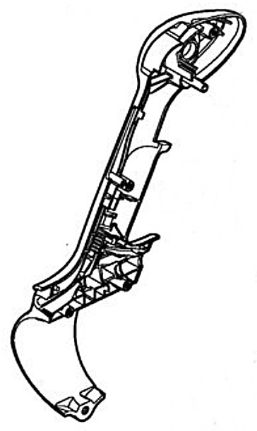 Połówka okładziny rękojeści - strona wewnętrzna, Stihl 42447910800