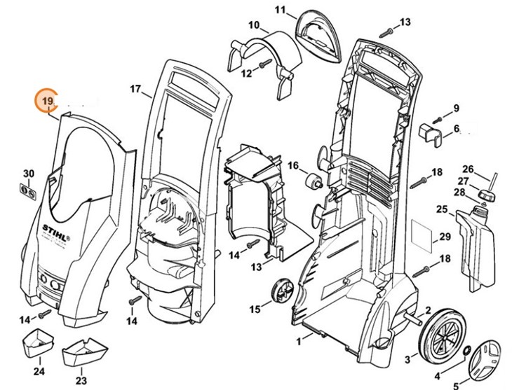 Pokrywa RE 142 K, Stihl 47437062100